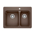 Blanco Vision Silgranit 27.5" 70/30 Double Bowl Dual Mount Kitchen Sink