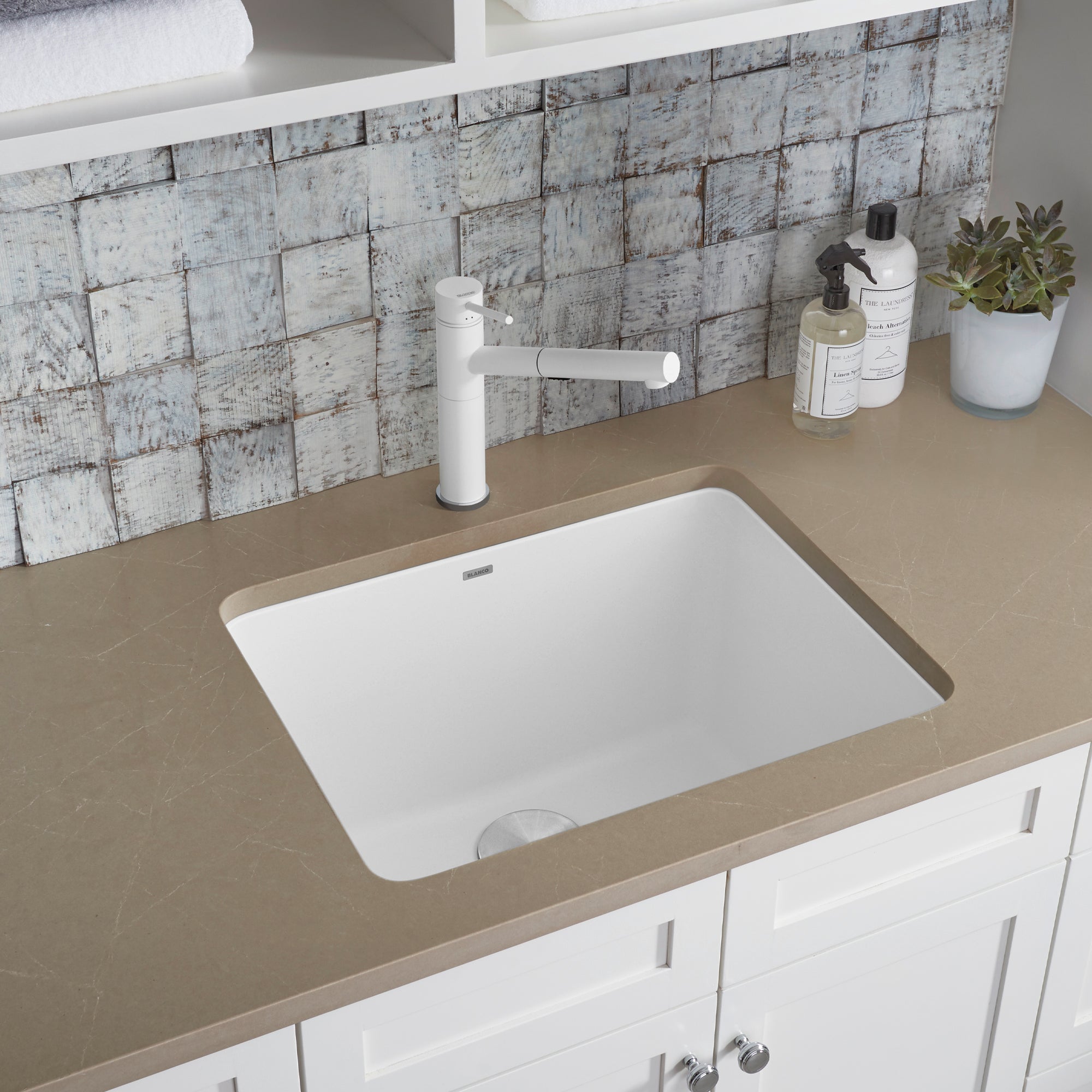 Blanco Liven Silgranit 25" Single Bowl Dual Mount Laundry Sink