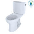 TOTO Drake II Two Piece Elongated 1.28 GPF Universal Height Toilet with Cefiontect and Right Hand Trip Lever