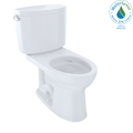 TOTO Drake II Two Piece Elongated 1.28 GPF Universal Height Toilet with Cefiontect