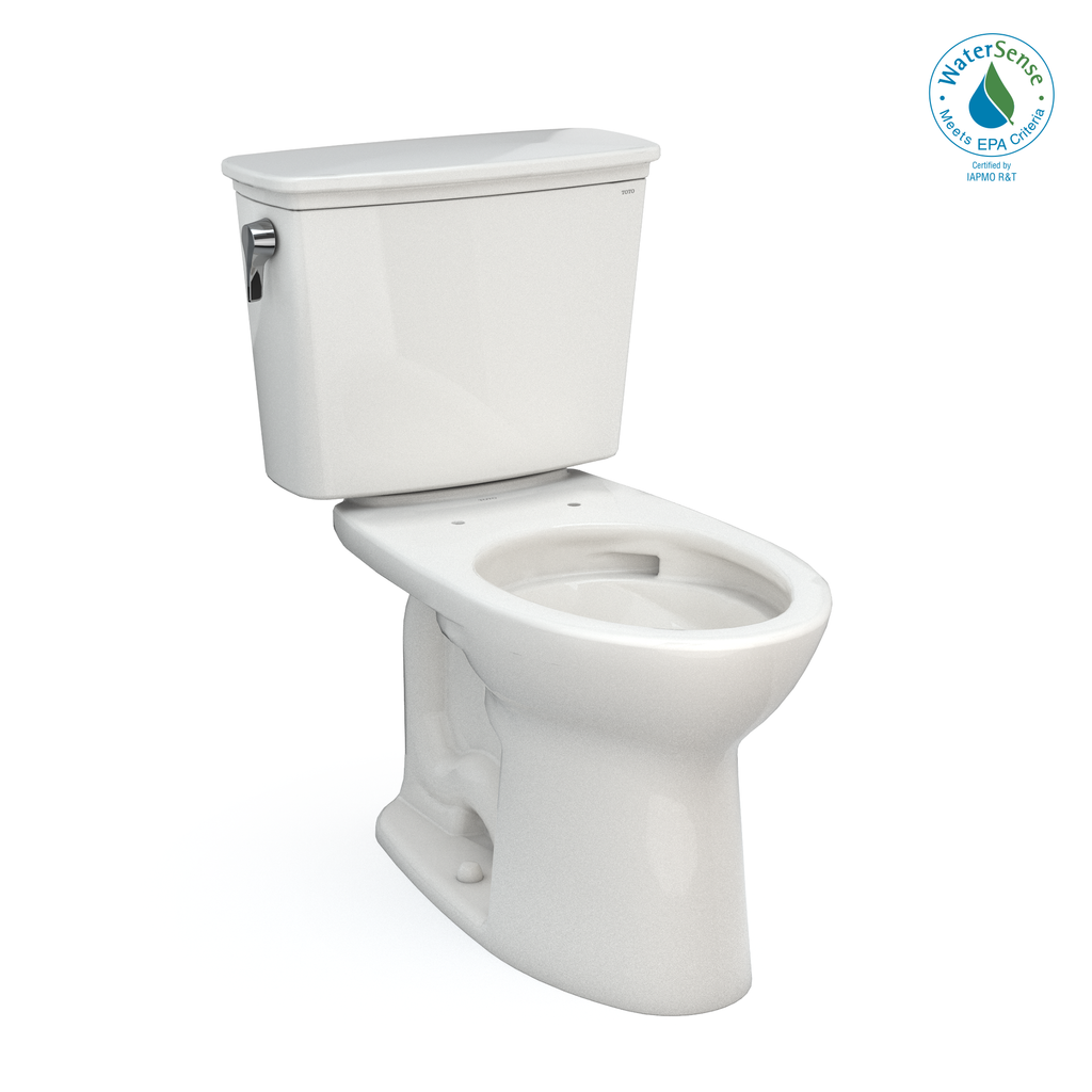 TOTO Drake Elongated Toilet - Transitional Two-Piece, Universal Height, 1.28 GPF Tornado Flush
