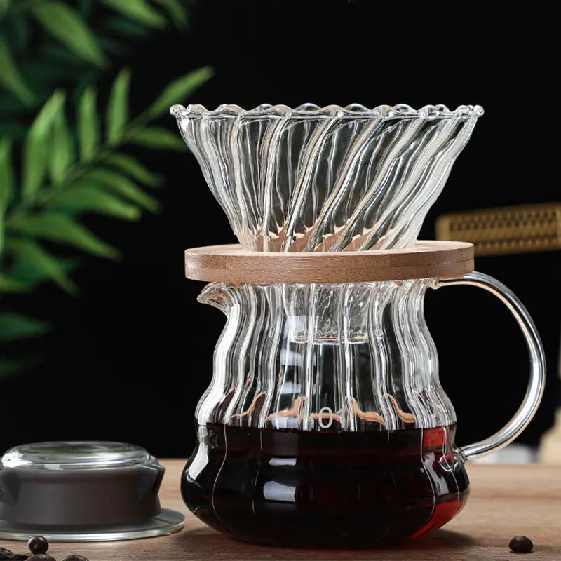 Glass Coffee Pour Over Pot with Filter