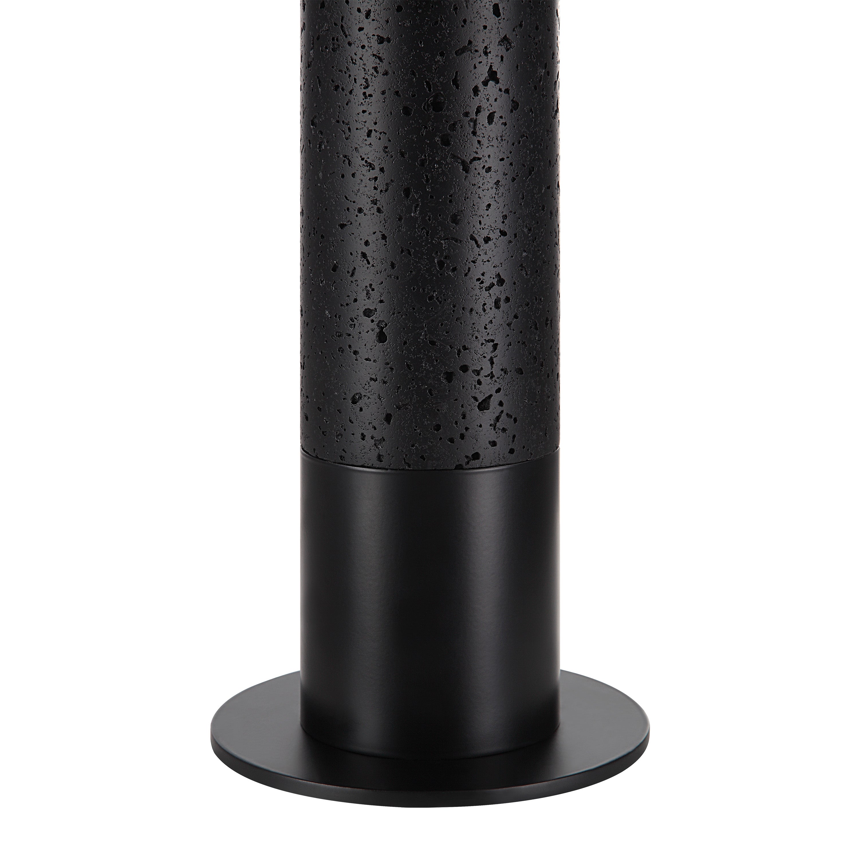 Renwil Kampen 28" Tall Matte Black Iron Table Lamp with Drum Linen Shade