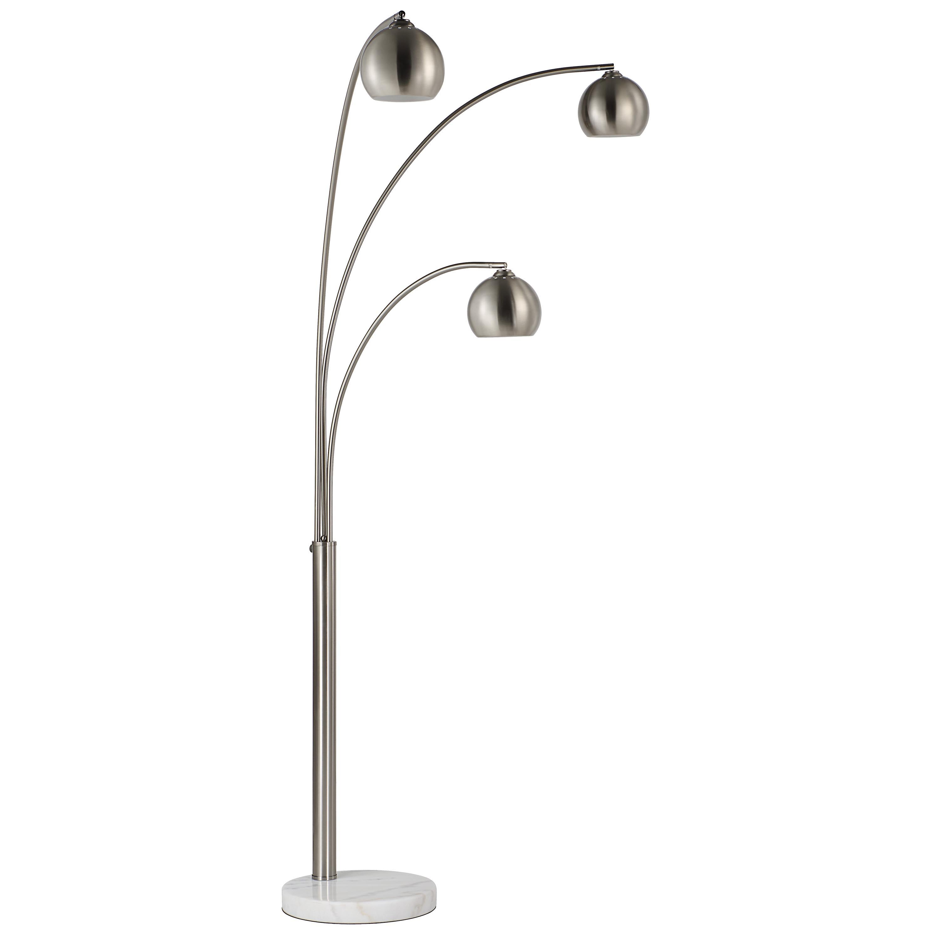 Renwil Aguillard 87.5" Height Floor Lamp - Grey