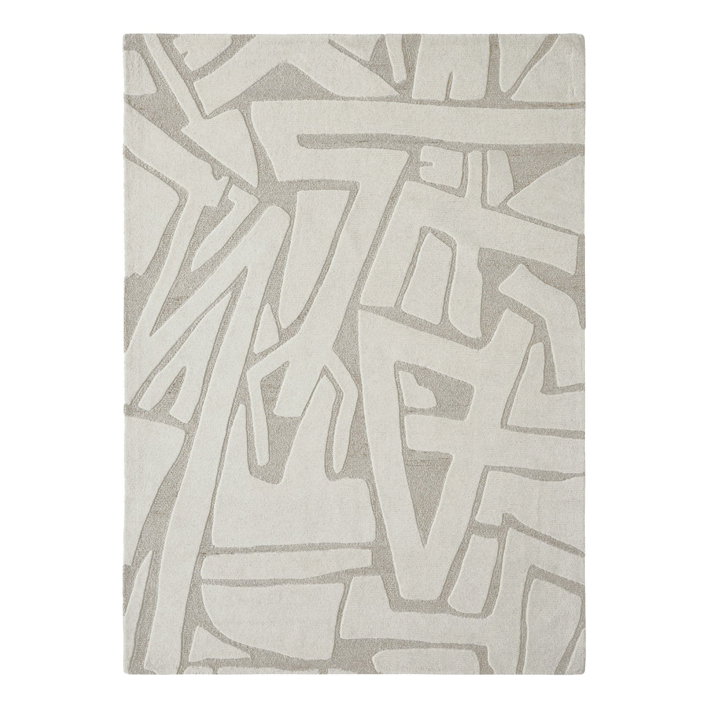 Renwil Cosmos 1'4" x 1'4" Ft Handwoven Indoor Rug - Ivory / Sand