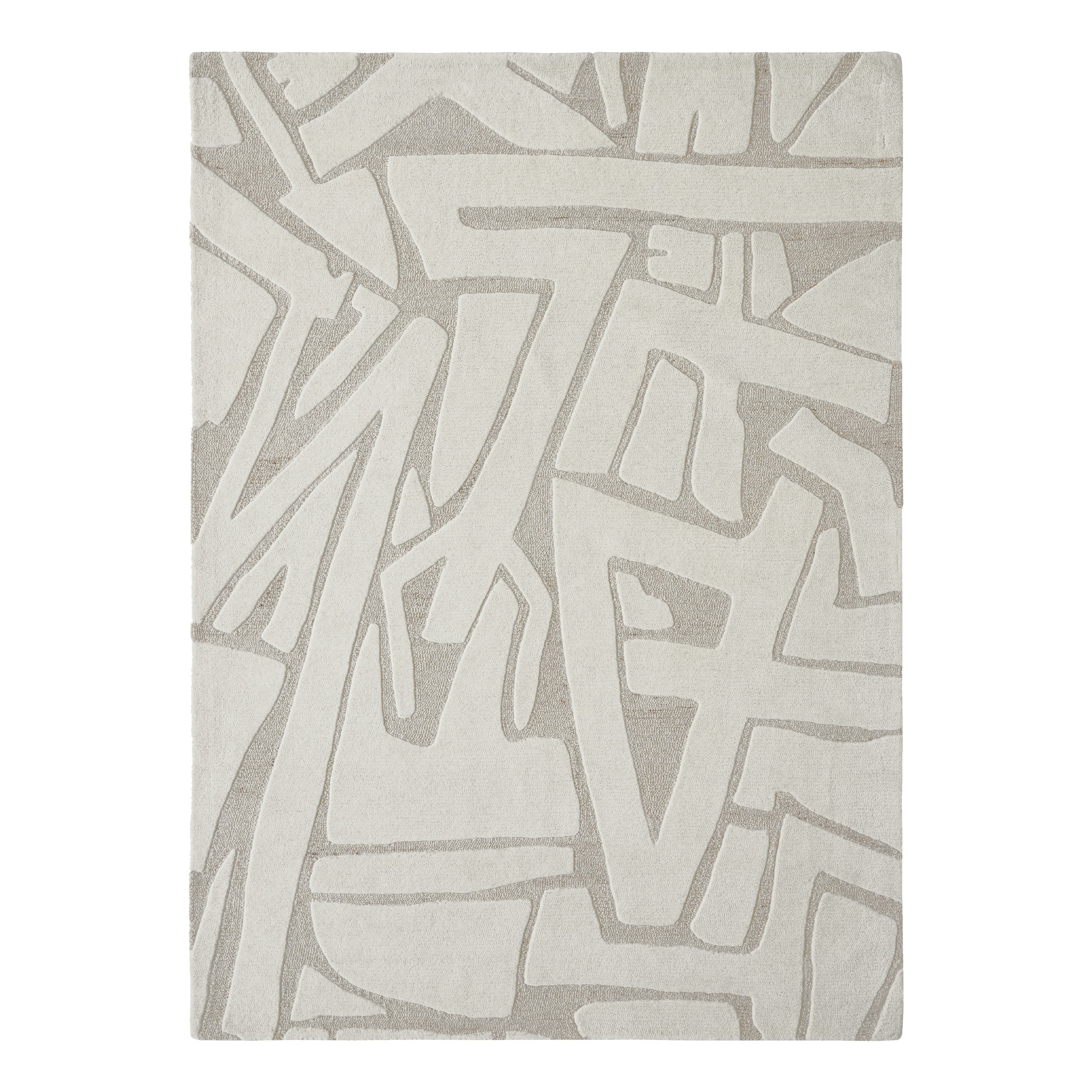 Renwil Cosmos 1'4" x 1'4" Ft Handwoven Indoor Rug - Ivory / Sand