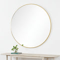 Renwil Fragoso 48" Tall Round Wall Mirror - Yellow