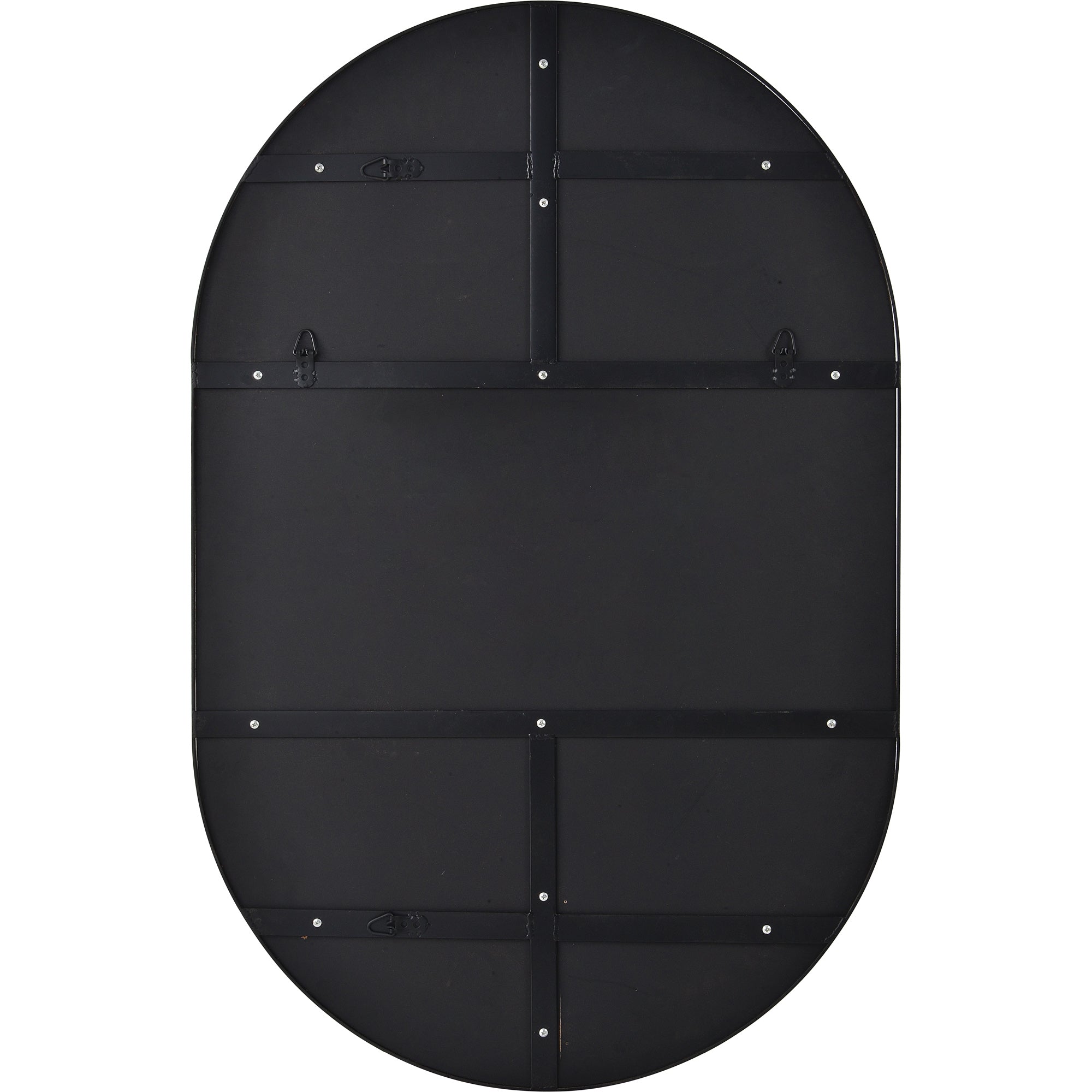 Renwil Webster 40" Tall Oval Wall Mirror - Black