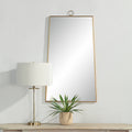 Renwil Ariadne 42" Tall Rectangular Mirror - Burnished Brass