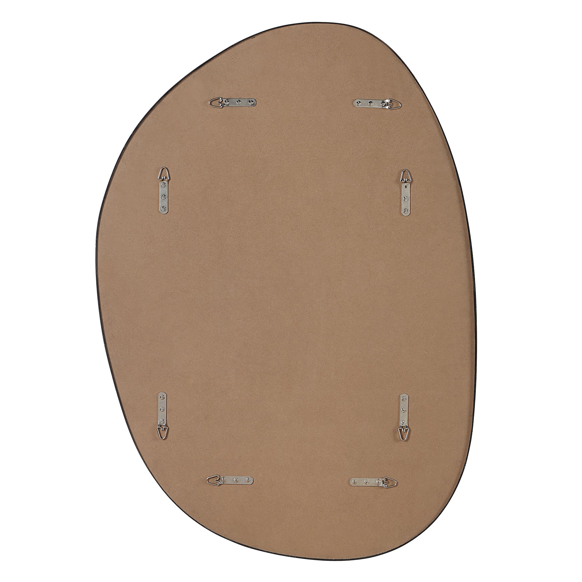 Renwil Bozeman 42" Tall Oval Wall Mirror - Black