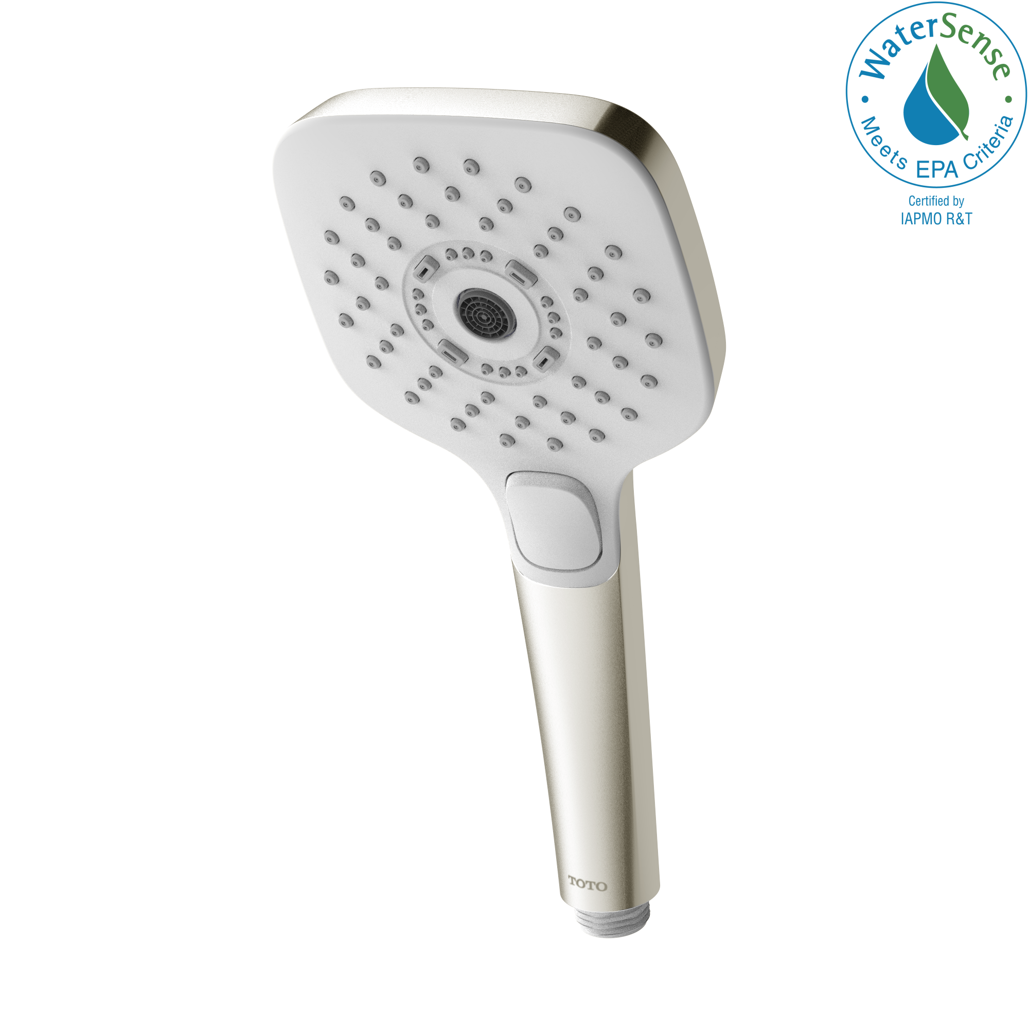 TOTO G Series 1.75 GPM Multifunction 4" Square Handshower with active Wave - Comfort Wave - and Warm Spa