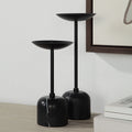 Renwil Uma Indoor Iron Set of 2 Pillar Candle Holder - Matte Black