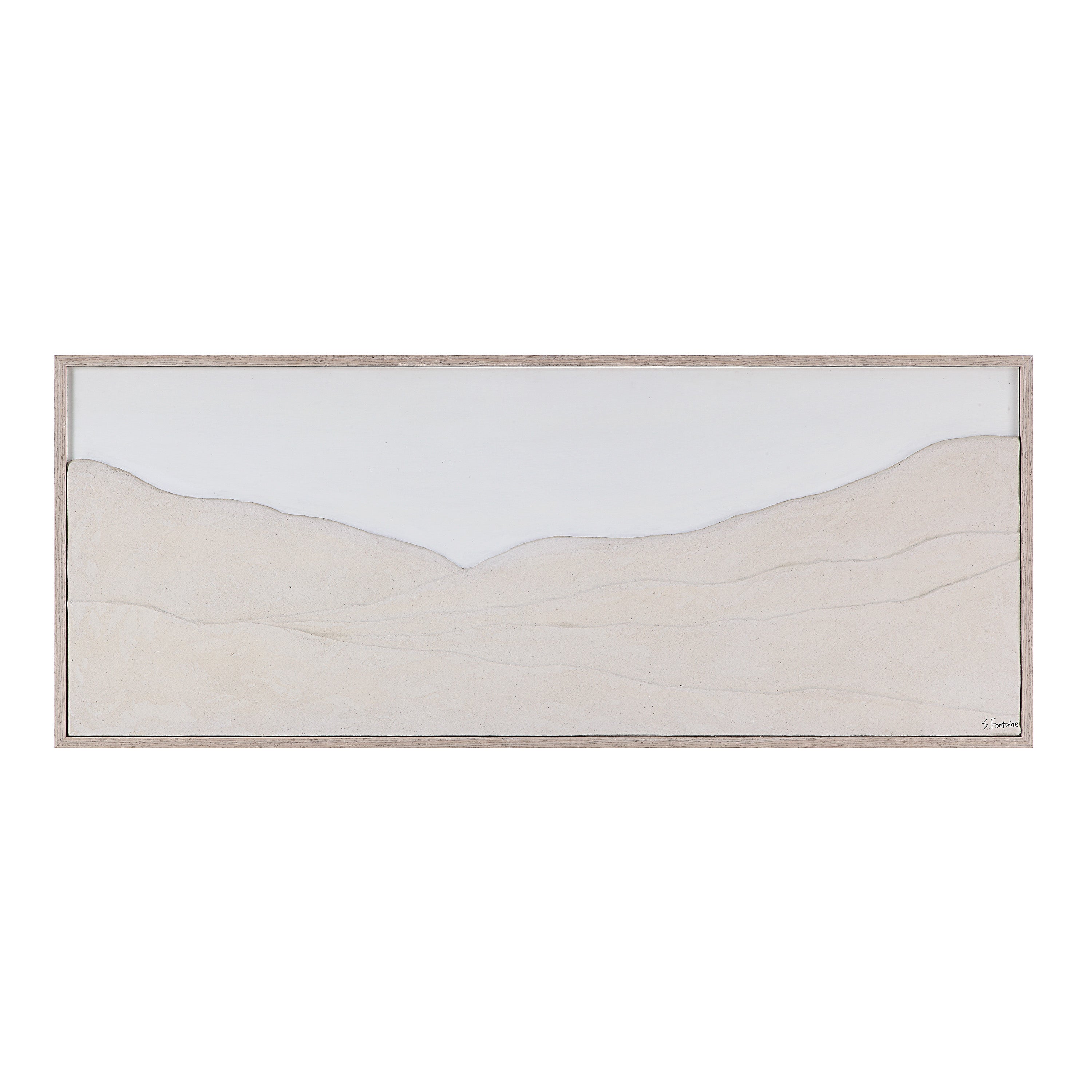 Renwil Bobier 60" Wide Wall Art with Wood Frame - Cream