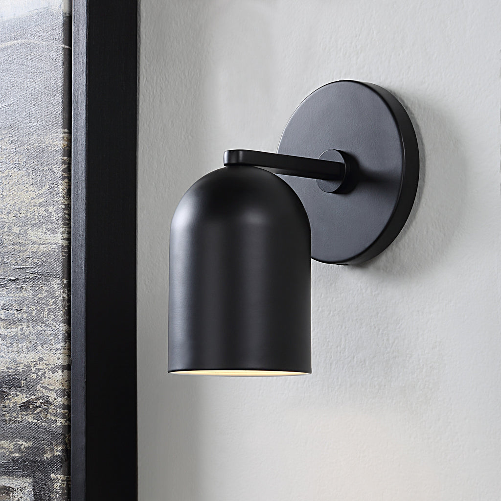 Renwil Valonia 8.25" Length Wall Sconce - Black