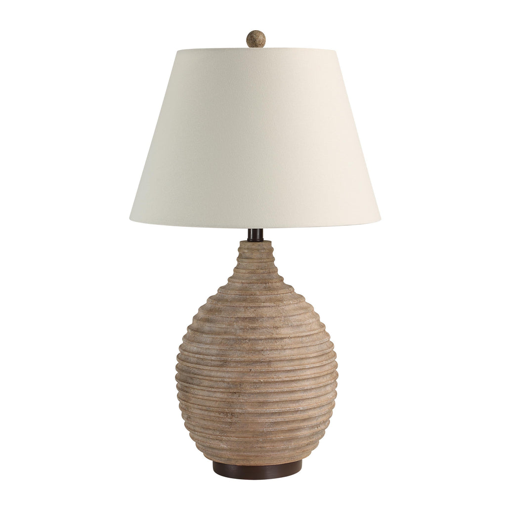 Everren Cebada 27.5" Height Table Lamp - Textured Brown & Beige