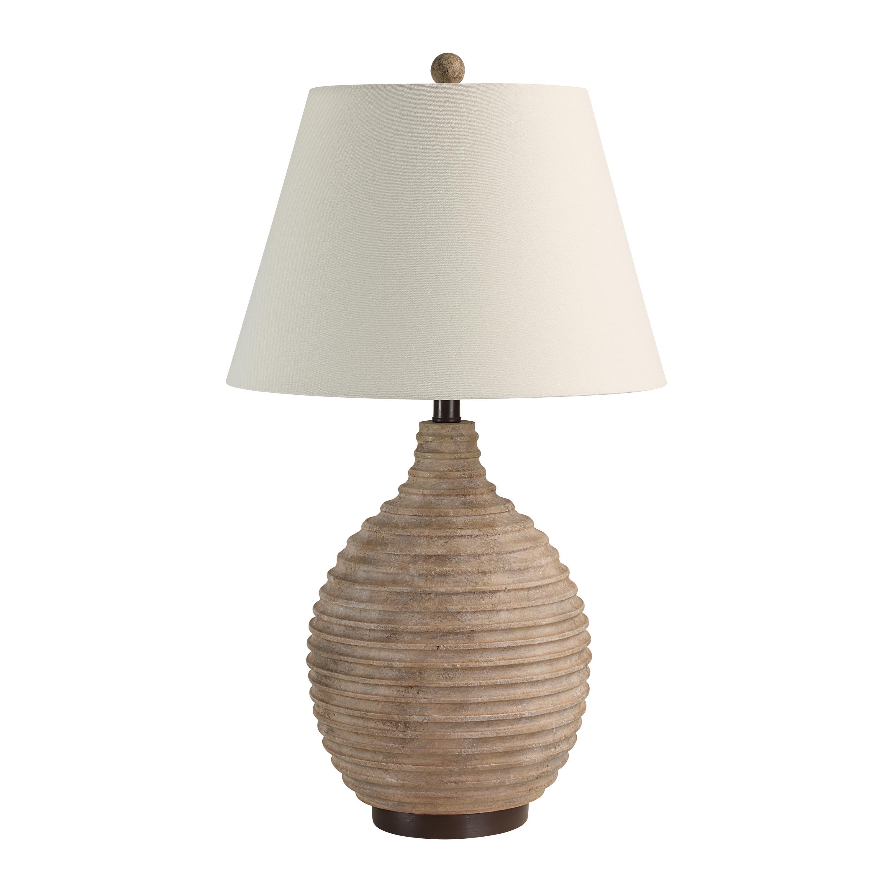 Everren Cebada 27.5" Height Table Lamp - Textured Brown & Beige