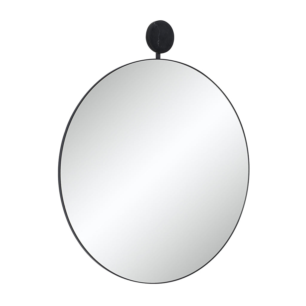 Renwil Adamas 42" H x 36" W Wall Mirror - Black