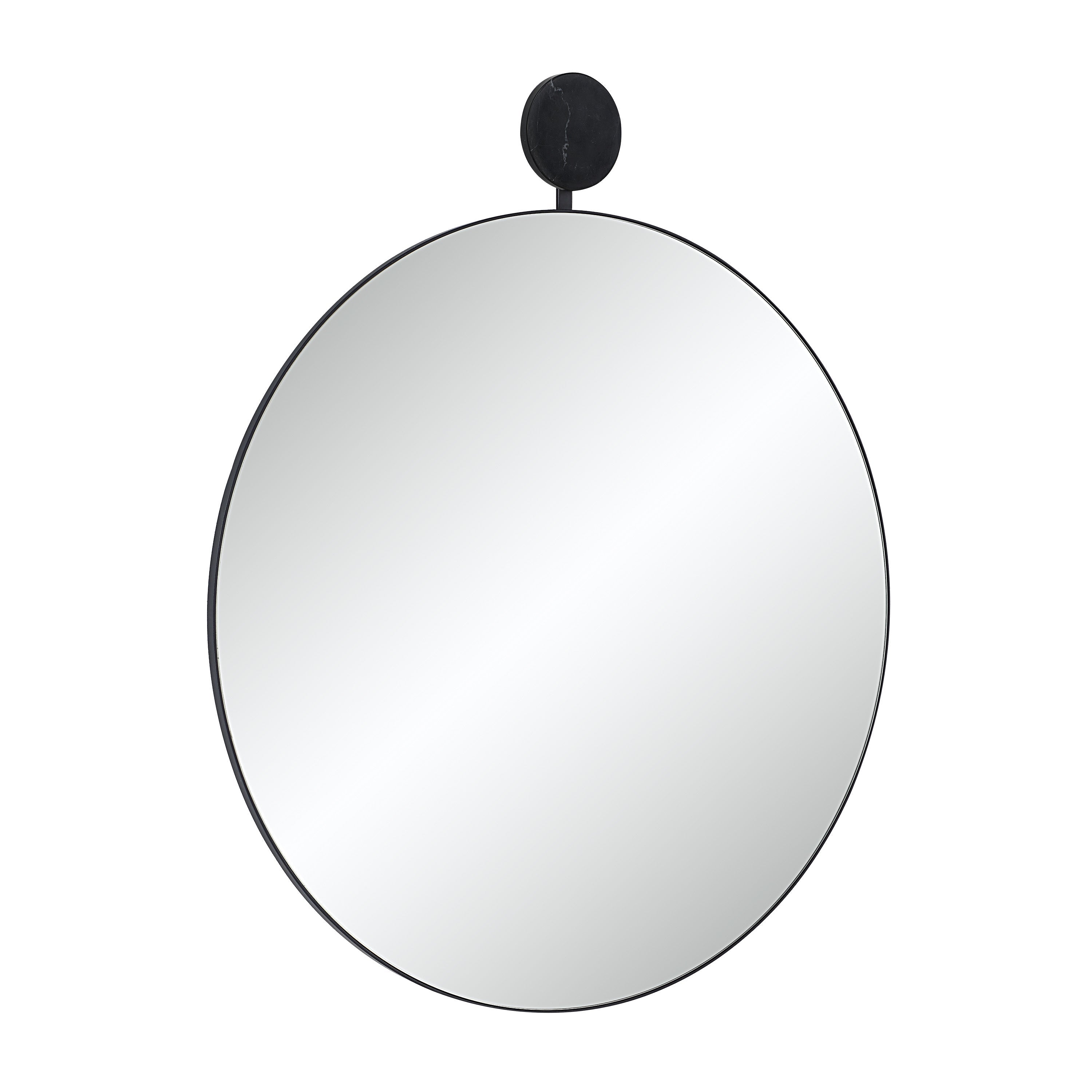 Renwil Adamas 42" H x 36" W Wall Mirror - Black