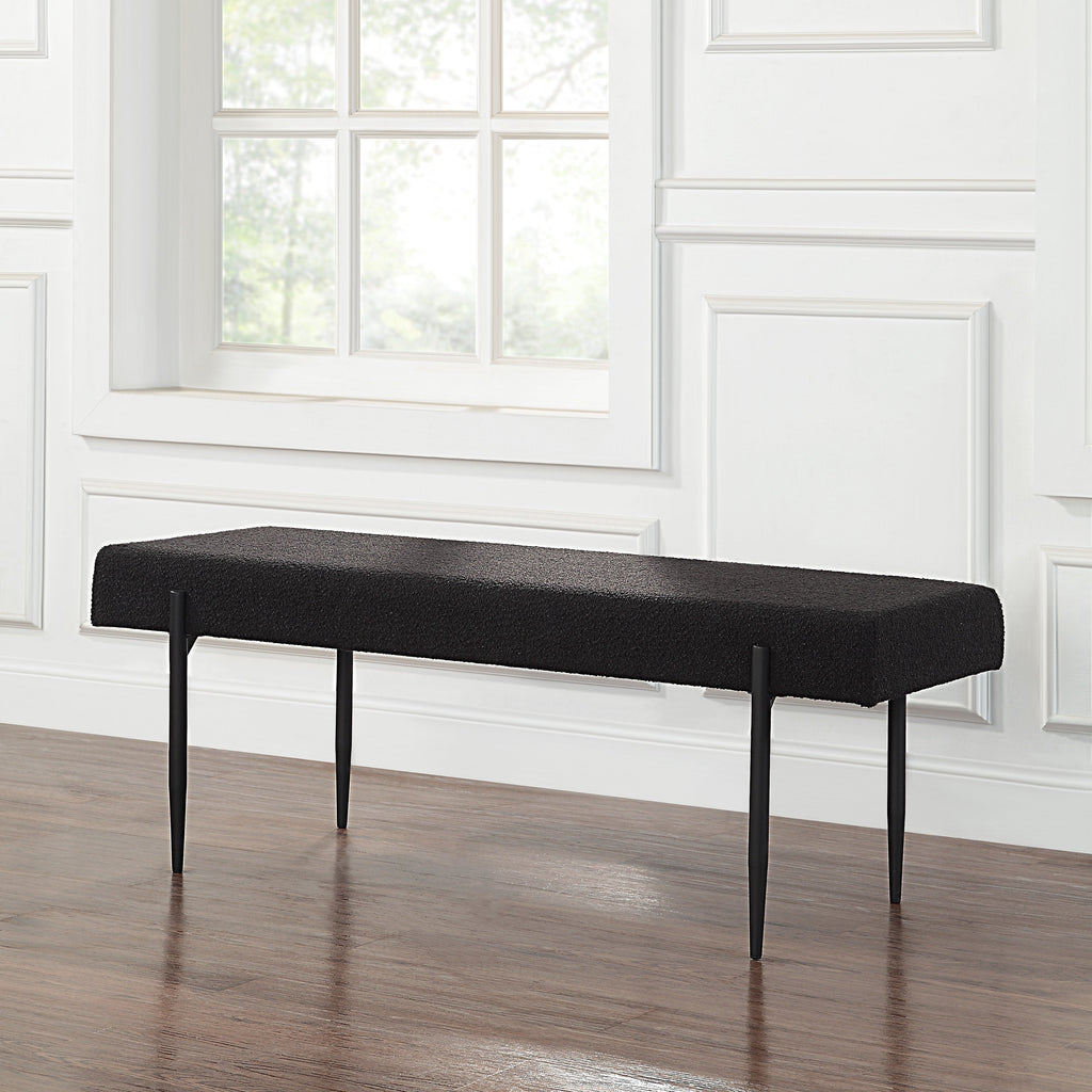 Renwil Lowe Indoor Boucle Bench - Black