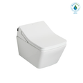 TOTO Washlet+ Sp Wall Hung Square Shape Toilet with Sx Bidet Seat and Duofit In Wall 1.28 and 0.9 GPF Auto Dual Flush Tank System