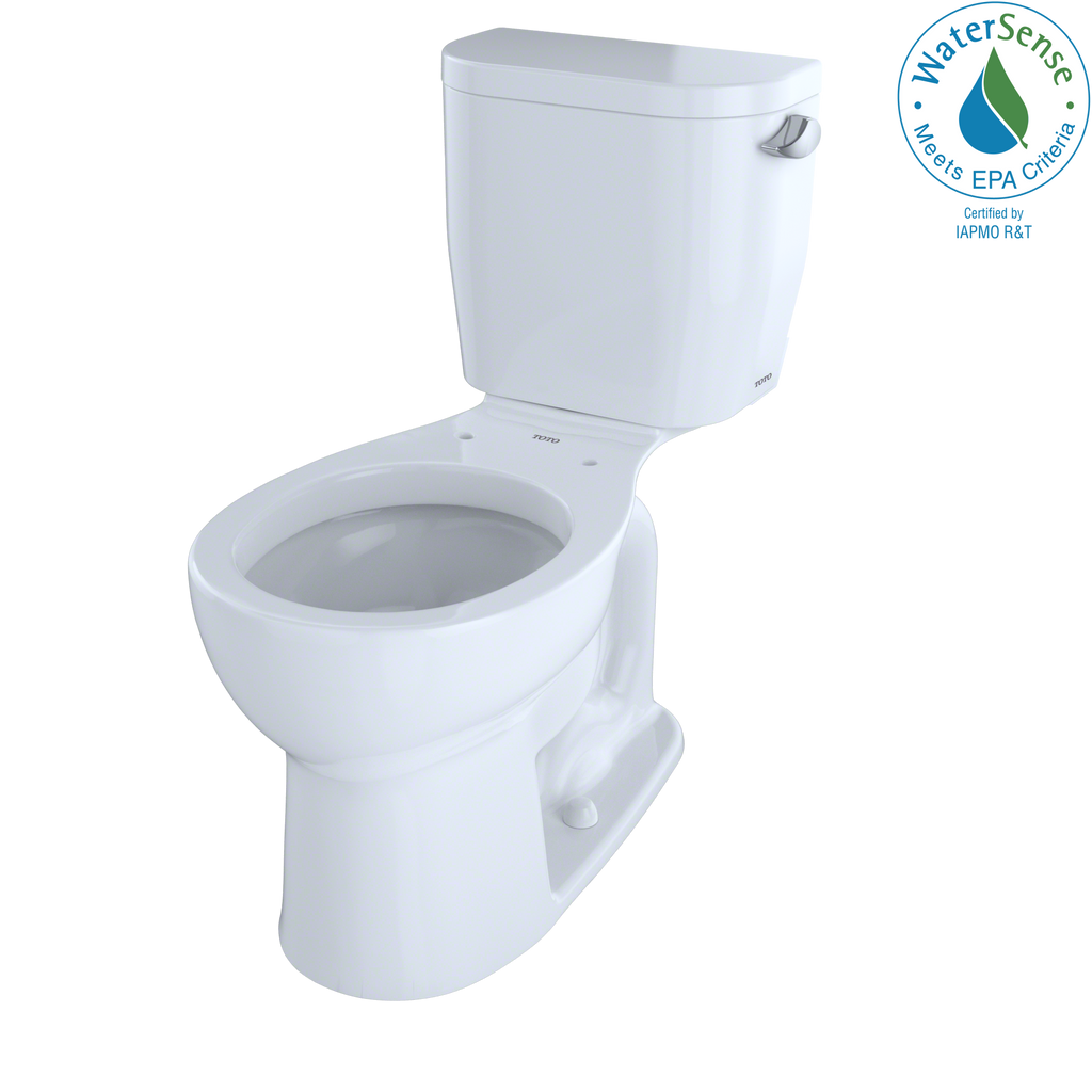 TOTO Entrada Two Piece Round 1.28 GPF Universal Height Toilet with Right Hand Trip Lever
