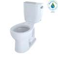 TOTO Entrada Two Piece Round 1.28 GPF Universal Height Toilet with Right Hand Trip Lever