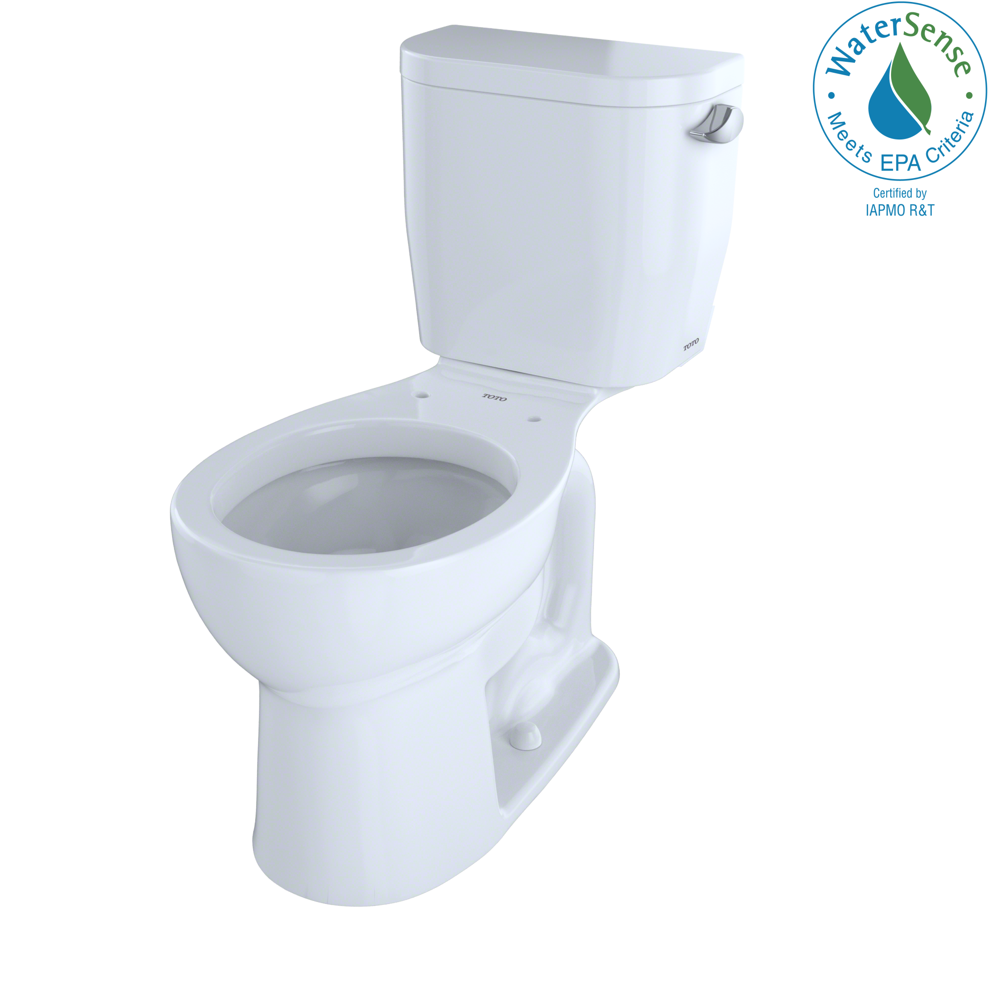 TOTO Entrada Two Piece Round 1.28 GPF Universal Height Toilet with Right Hand Trip Lever
