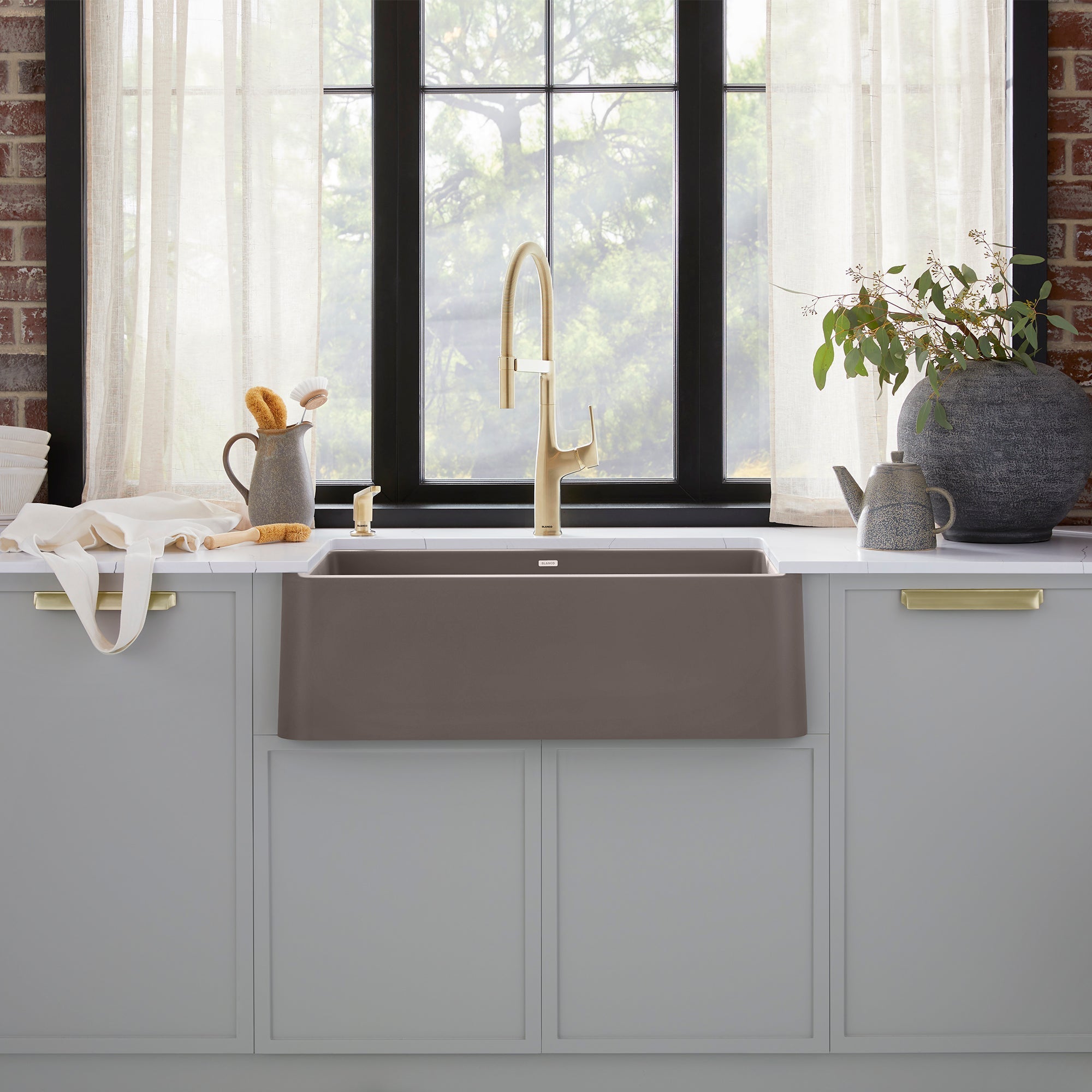 Blanco Ikon Silgranit 33" Single Bowl Apron-Front Farmhouse Sink