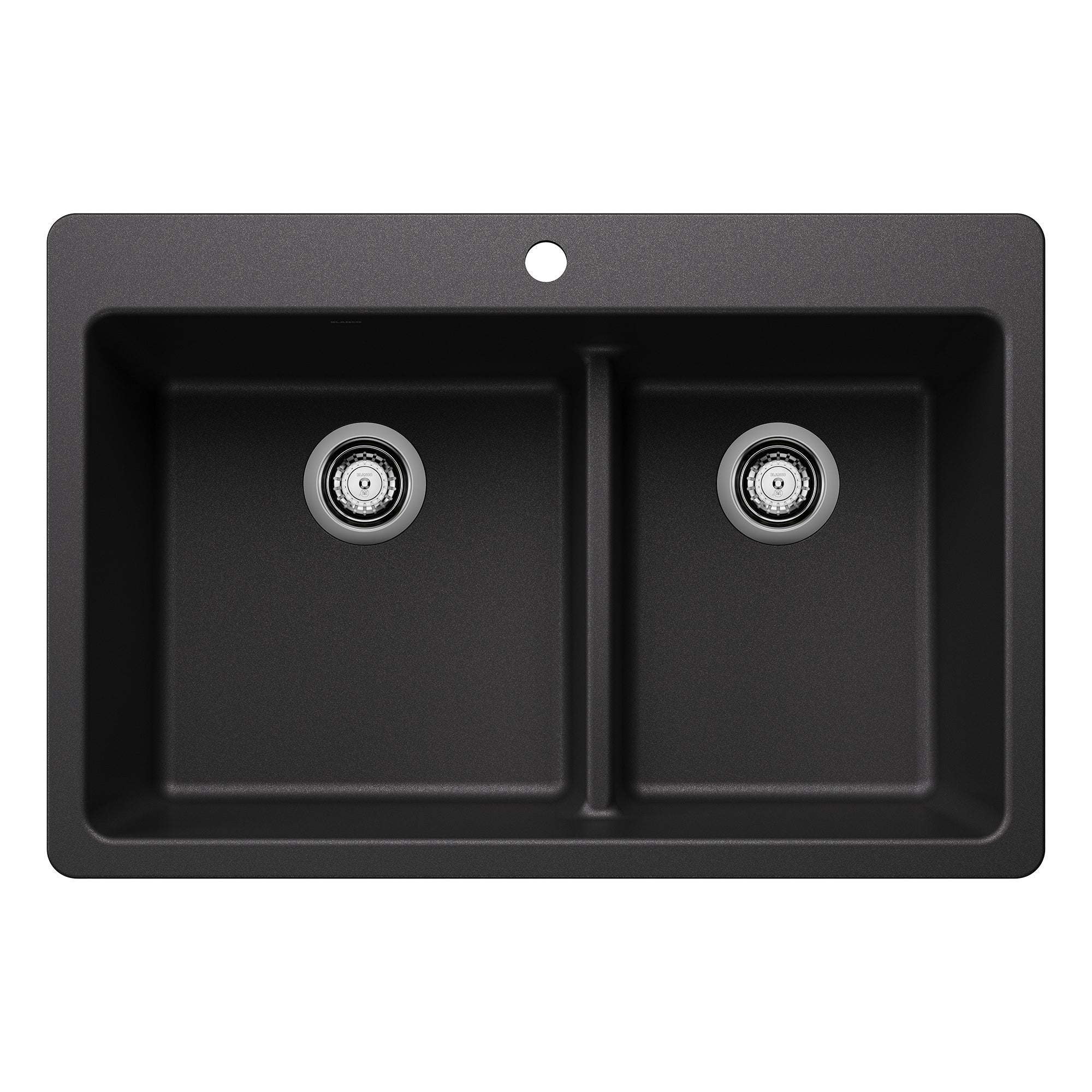 Blanco Liven Silgranit 33" 60/40 Double Bowl Dual Mount Kitchen Sink with Low Divide