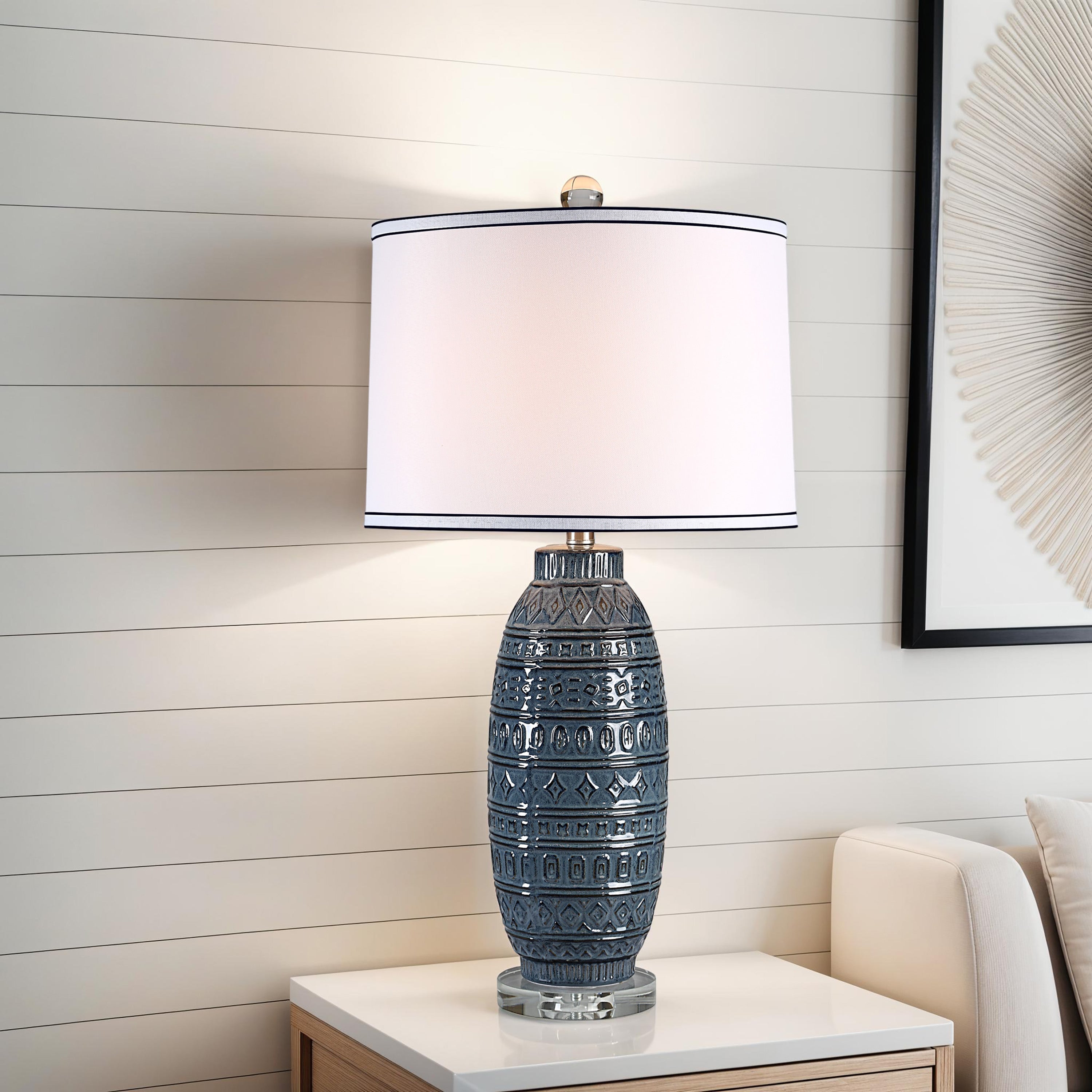 Everren Spirea 30.47" Height Table Lamp - Blue