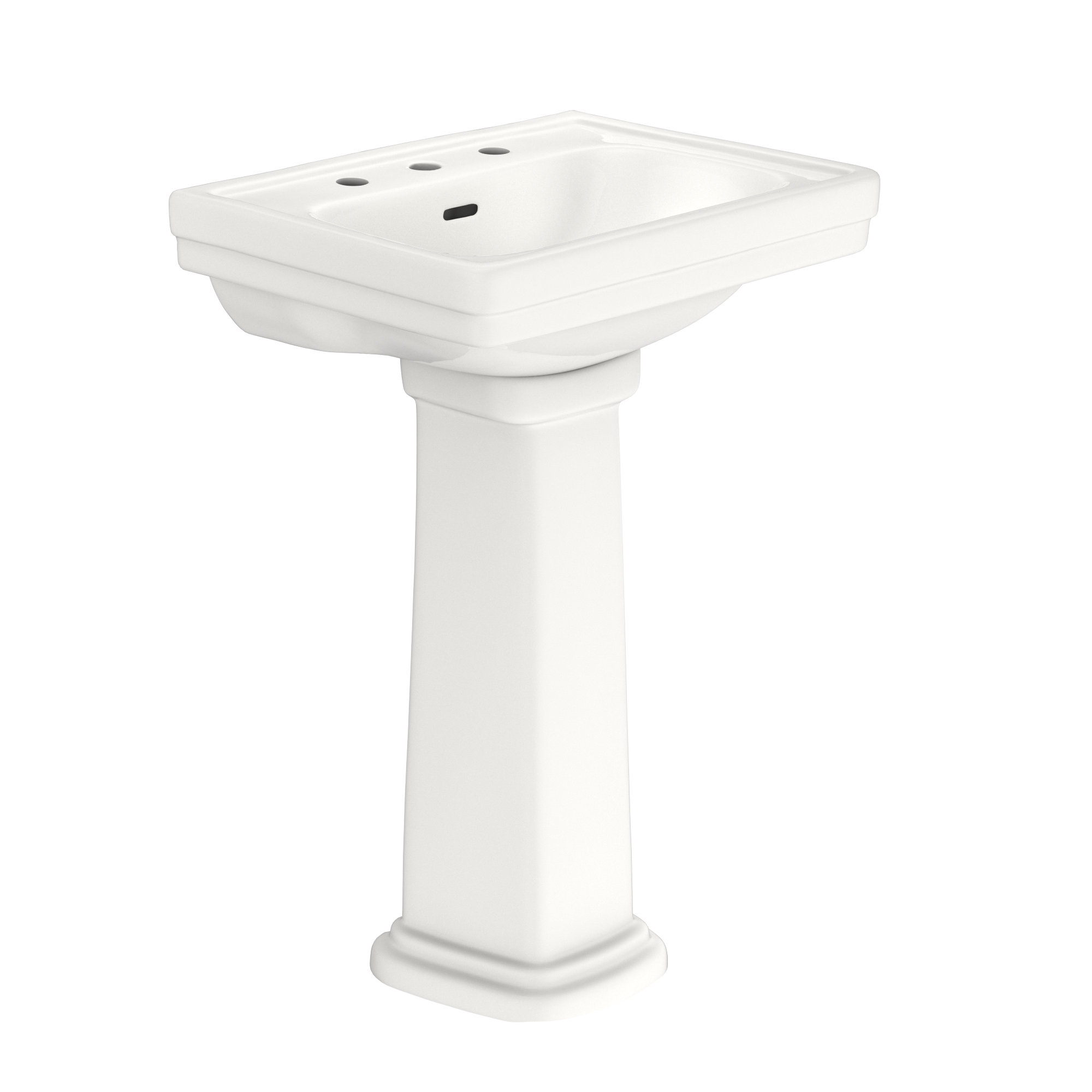 TOTO Promenade 24" x 19 1/4" Rectangular Pedestal Bathroom Sink For 8" Center Faucets