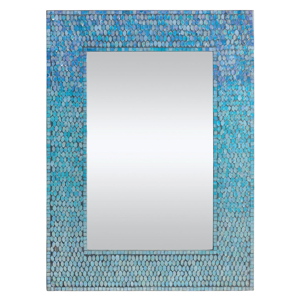 Renwil Catarina 23" Tall Rectangle Wall Mirror - Blue