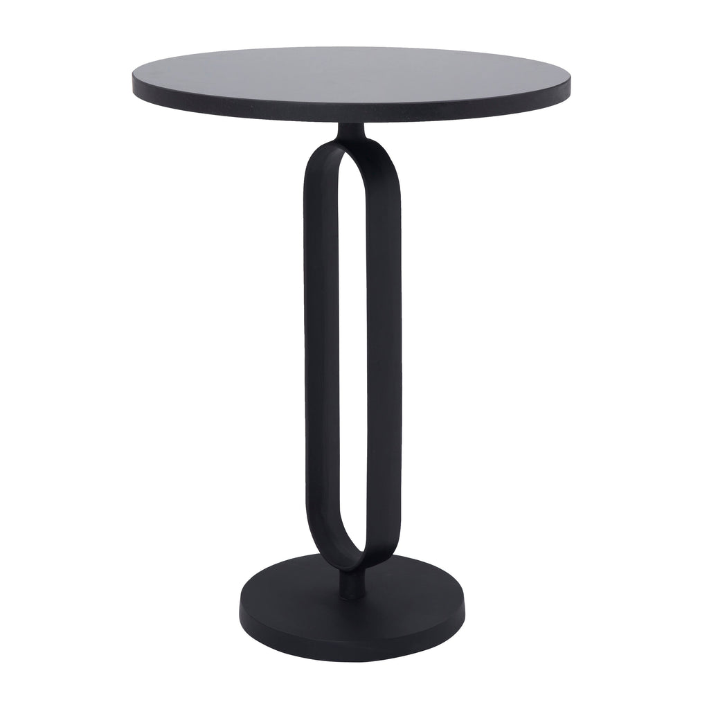 Renwil Ery x Indoor Cast Aluminum Side Table - Matte Black