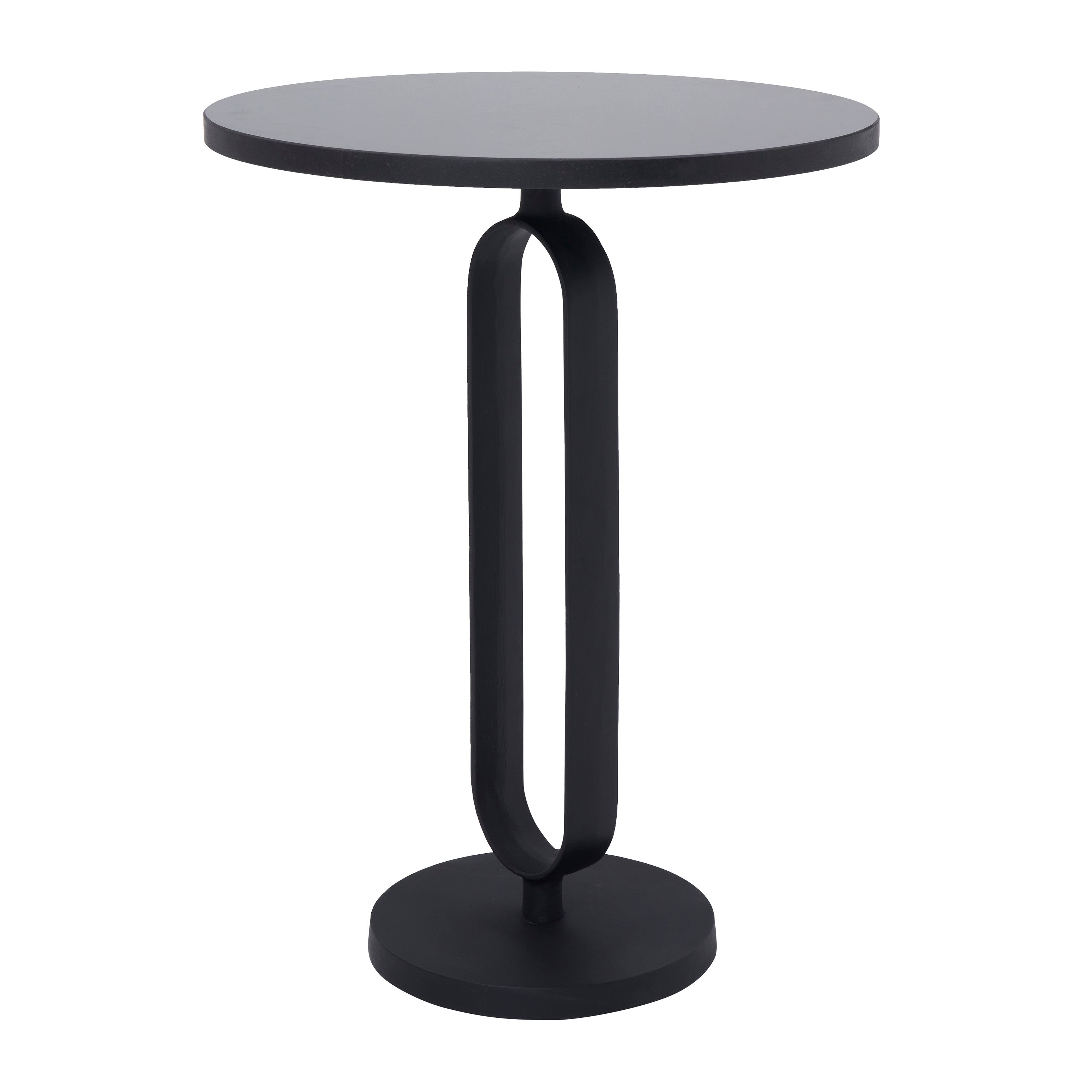 Renwil Ery x Indoor Cast Aluminum Side Table - Matte Black