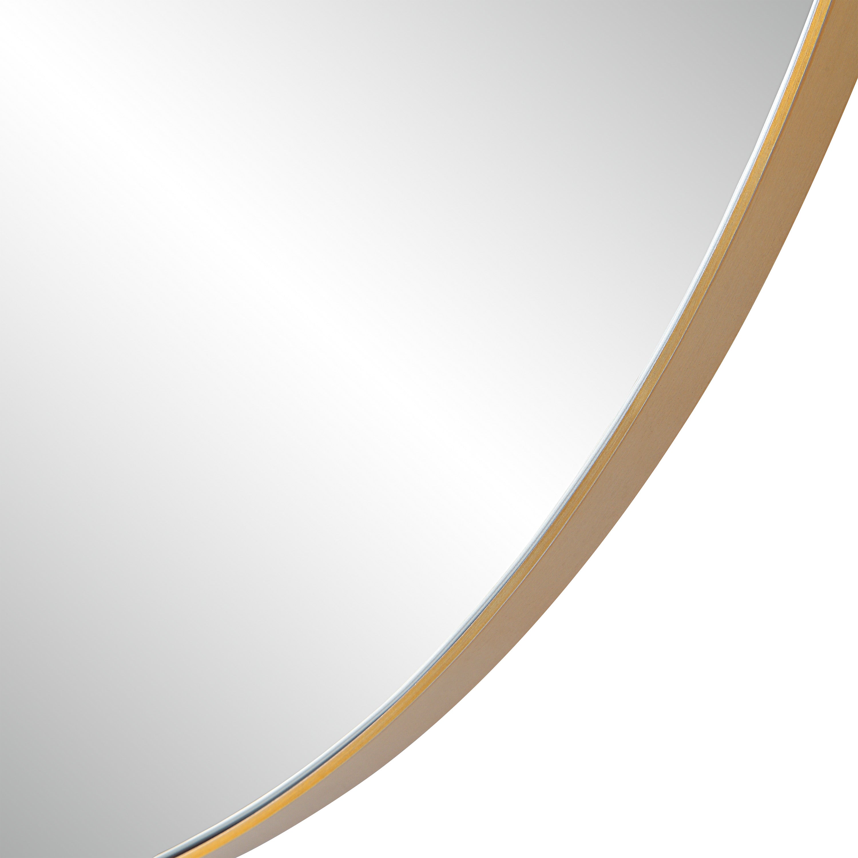 Renwil Peony 45" Tall Irregular Round Mirror - Burnished Brass