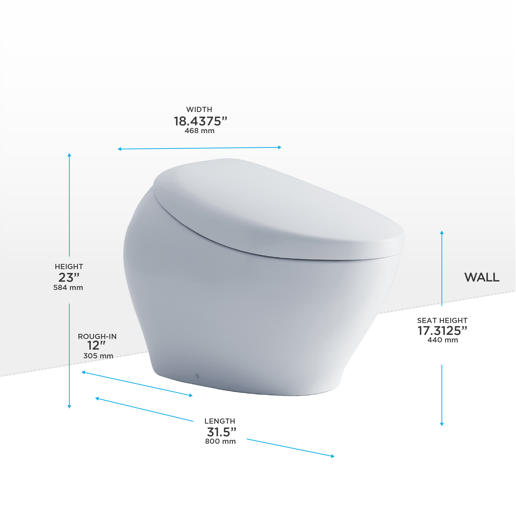 TOTO Neorest Nx1 Dual Flush 1.0 Or 0.8 GPF Toilet with Integrated Bidet Seat - Ewater+