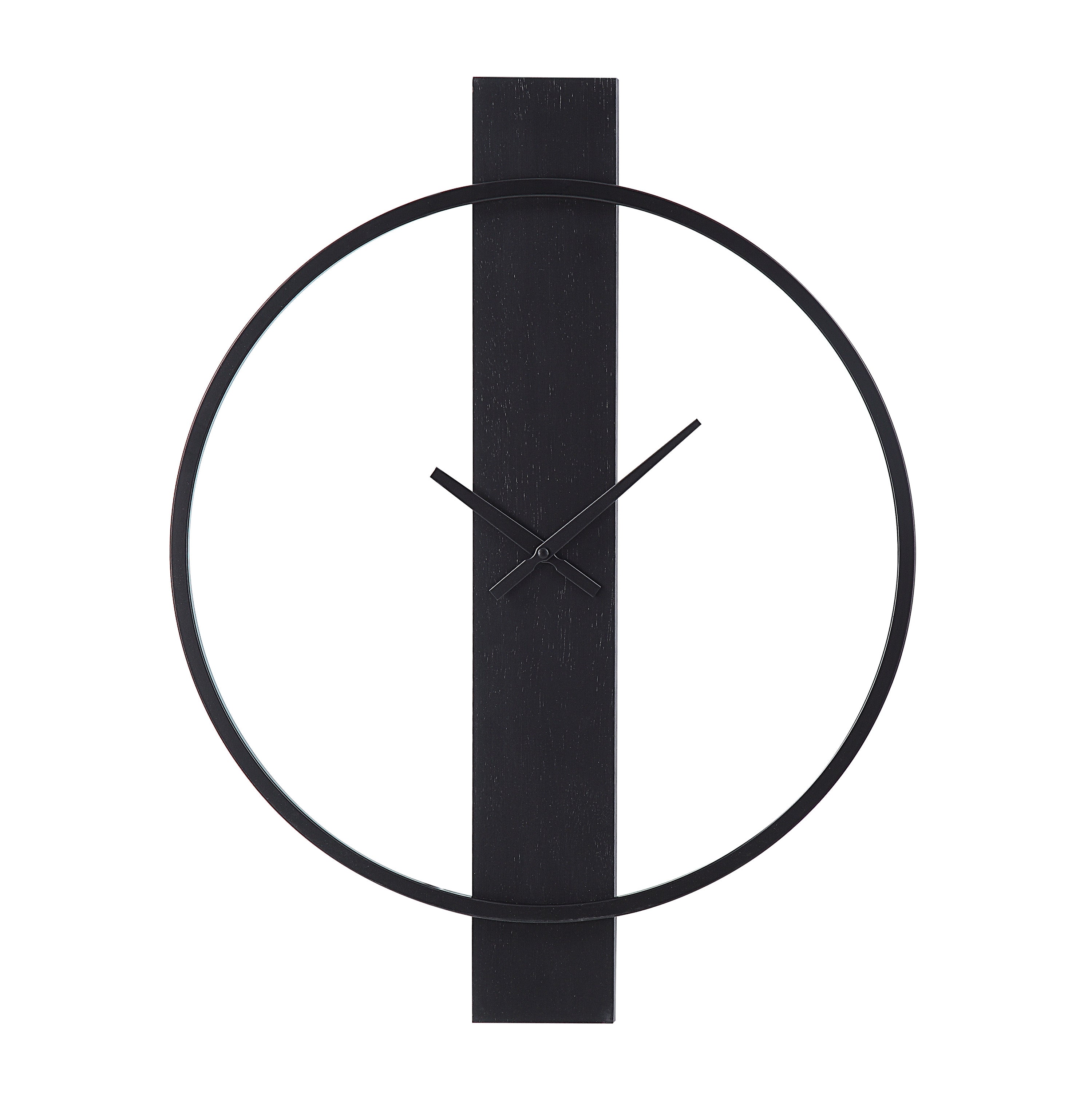 Renwil Romane Indoor Iron Wall Clock - Matte Black