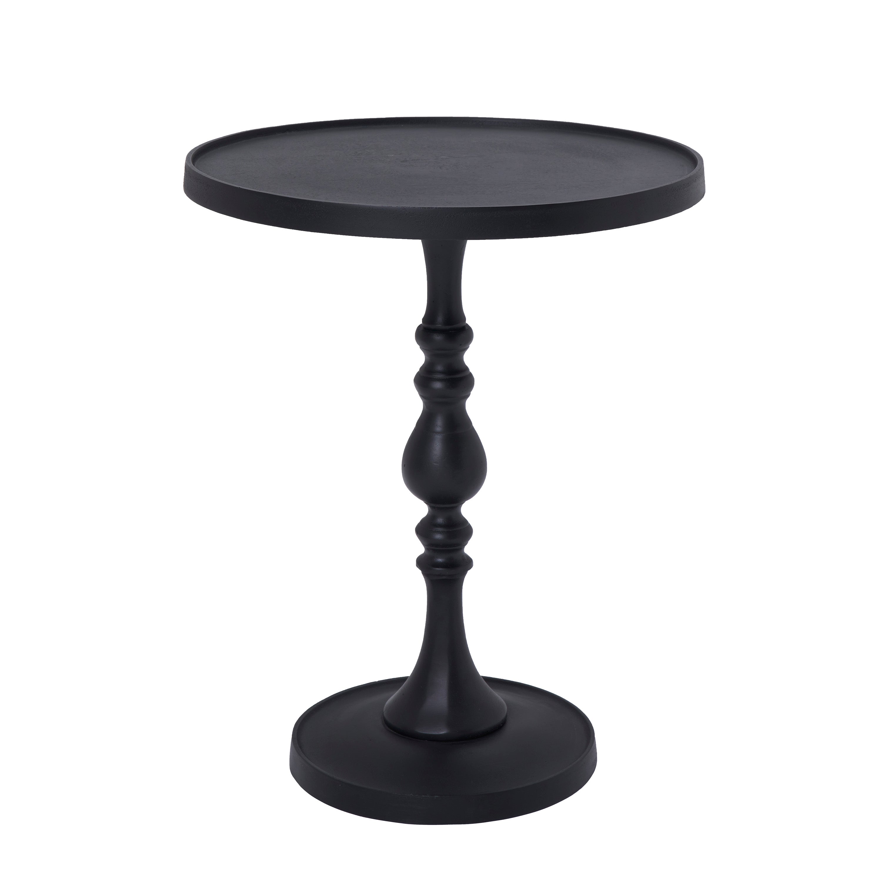 Renwil Yates Indoor Cast Aluminum Side Table - Matte Black