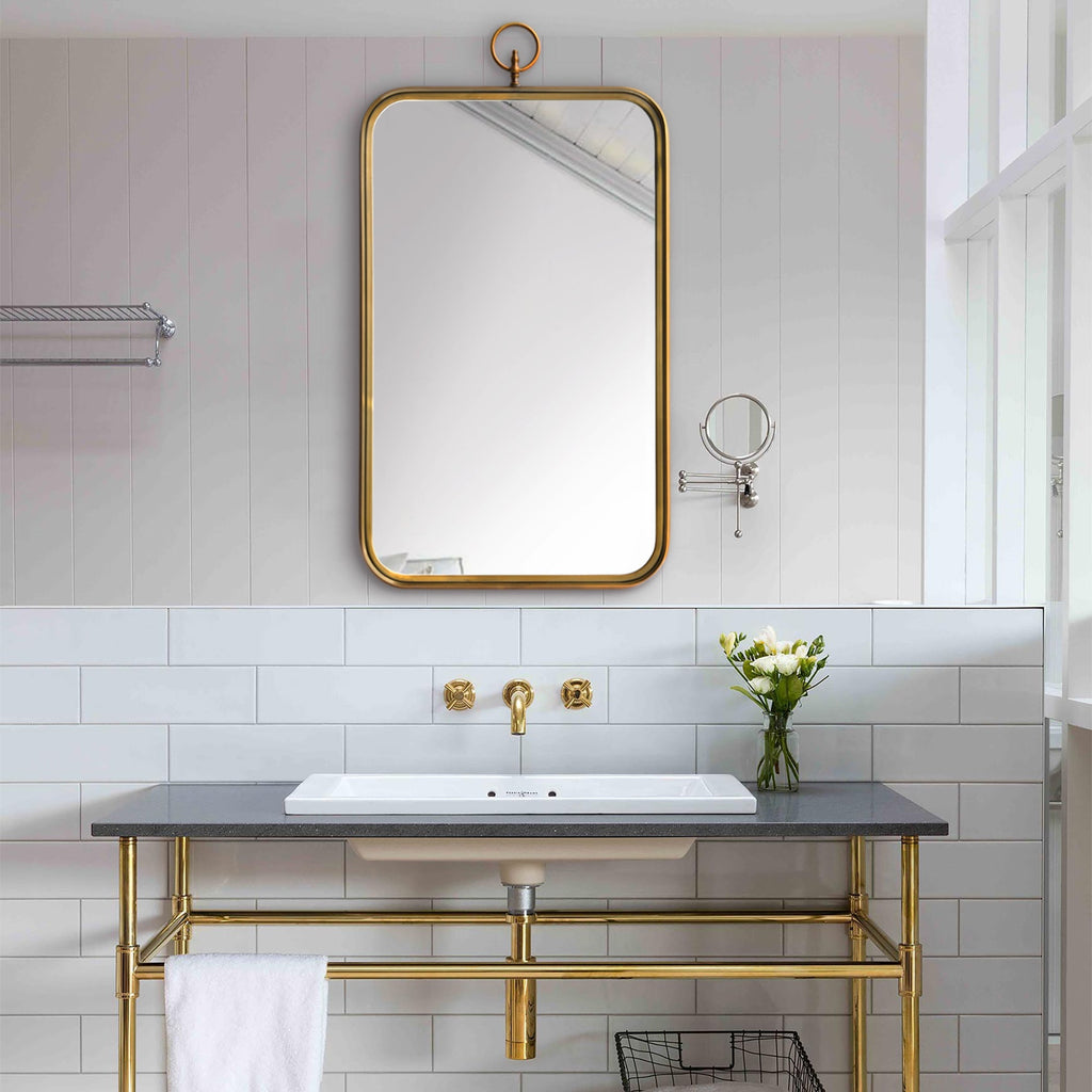 Renwil Coburg 39.5" Tall Rectangle Wall Mirror - Yellow