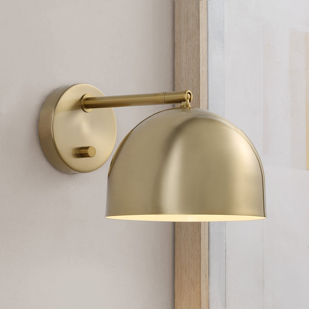 Renwil Conali 8" Burnished Brass 1-Light Wall Sconce