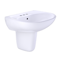 TOTO Supreme Oval Wall Mount Bathroom Sink and Shroud For 4" Center Faucets
