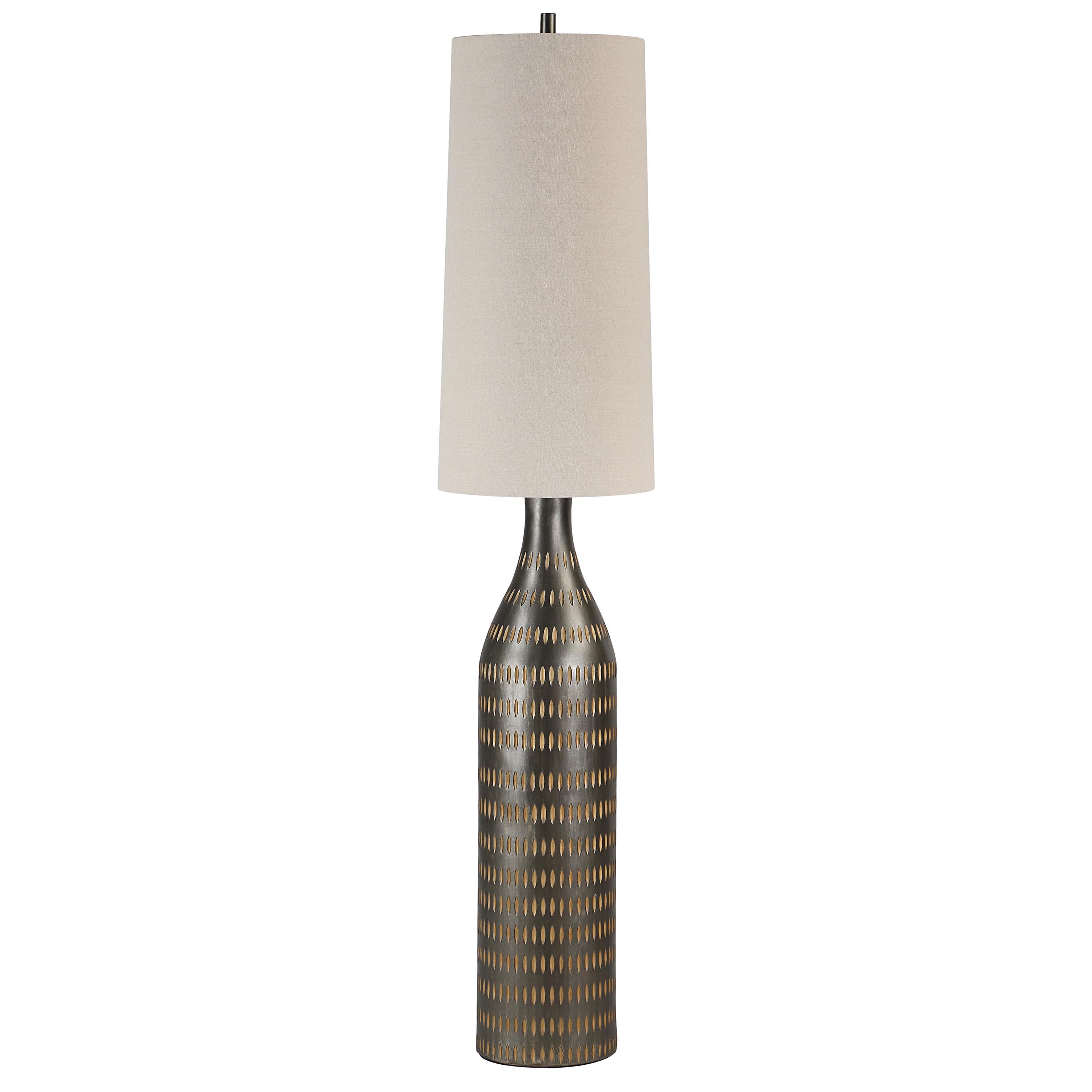 Everren Crake 65.25" Height Floor Lamp - Dark Brown