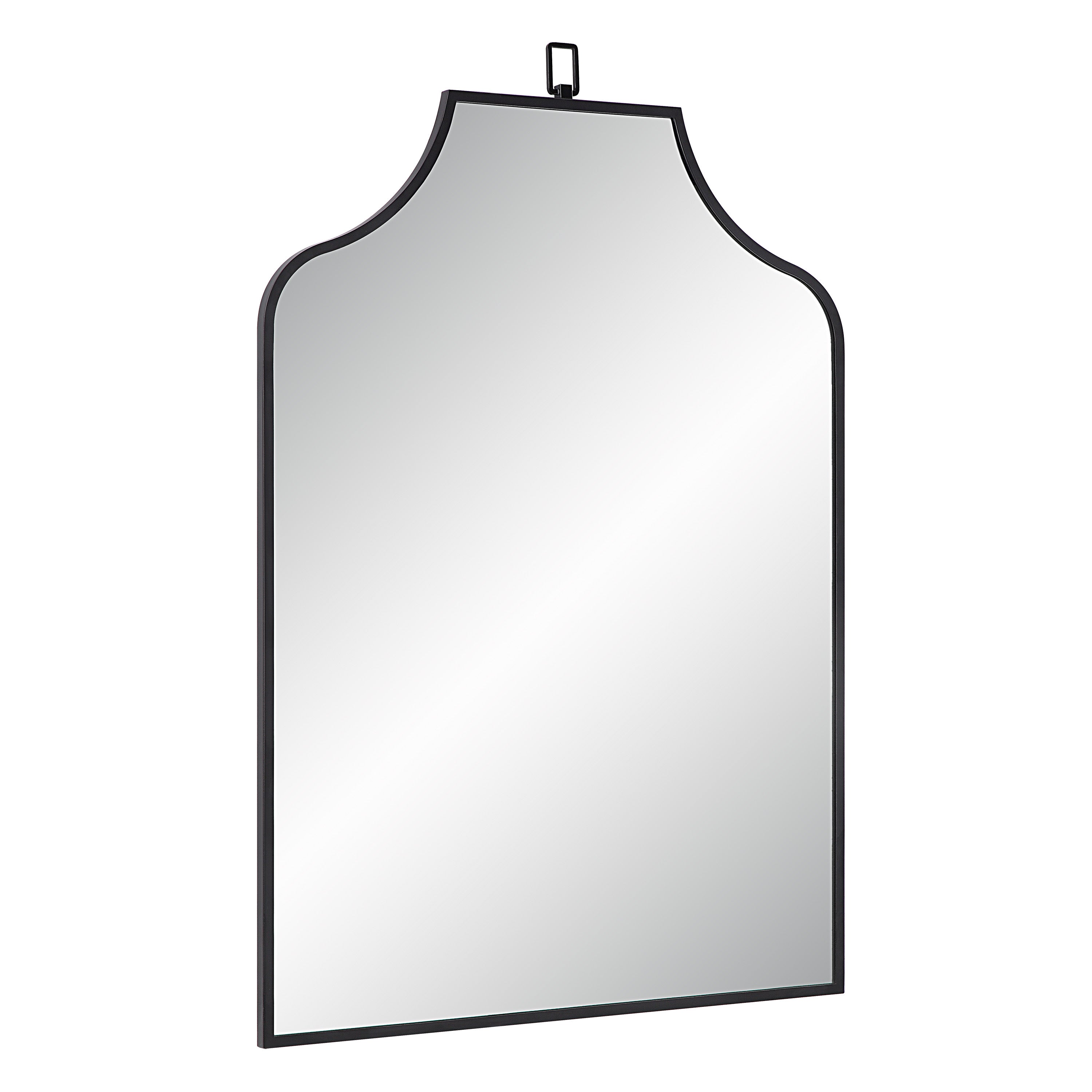Renwil Breda 45" Tall Recatangular Arch Mirror - Matte Black