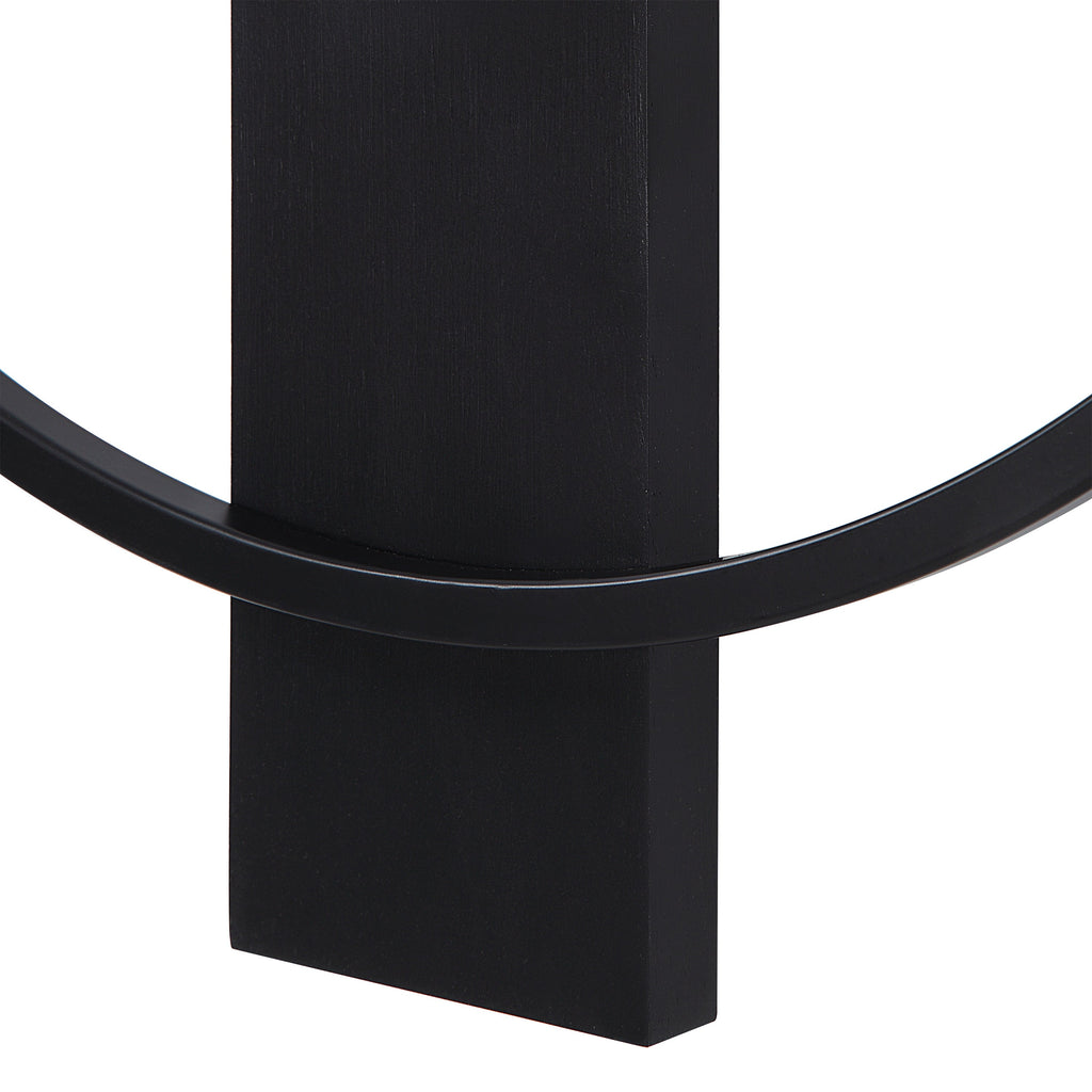Renwil Romane Indoor Iron Wall Clock - Matte Black