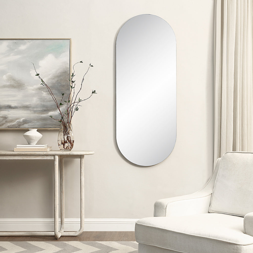 Renwil Kastelli 60" H x 24" W Wall Mirror - Grey