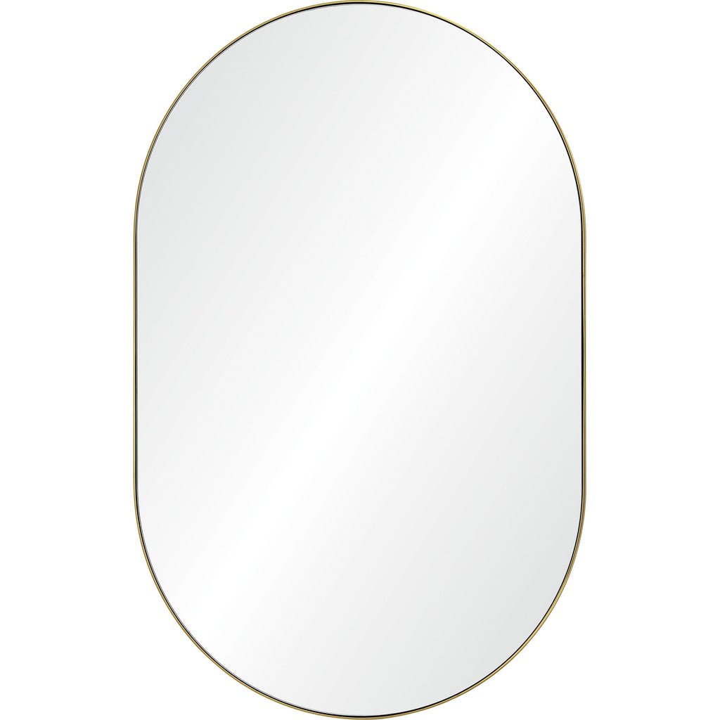 Renwil Beckah 40" Tall Oval Wall Mirror - Yellow