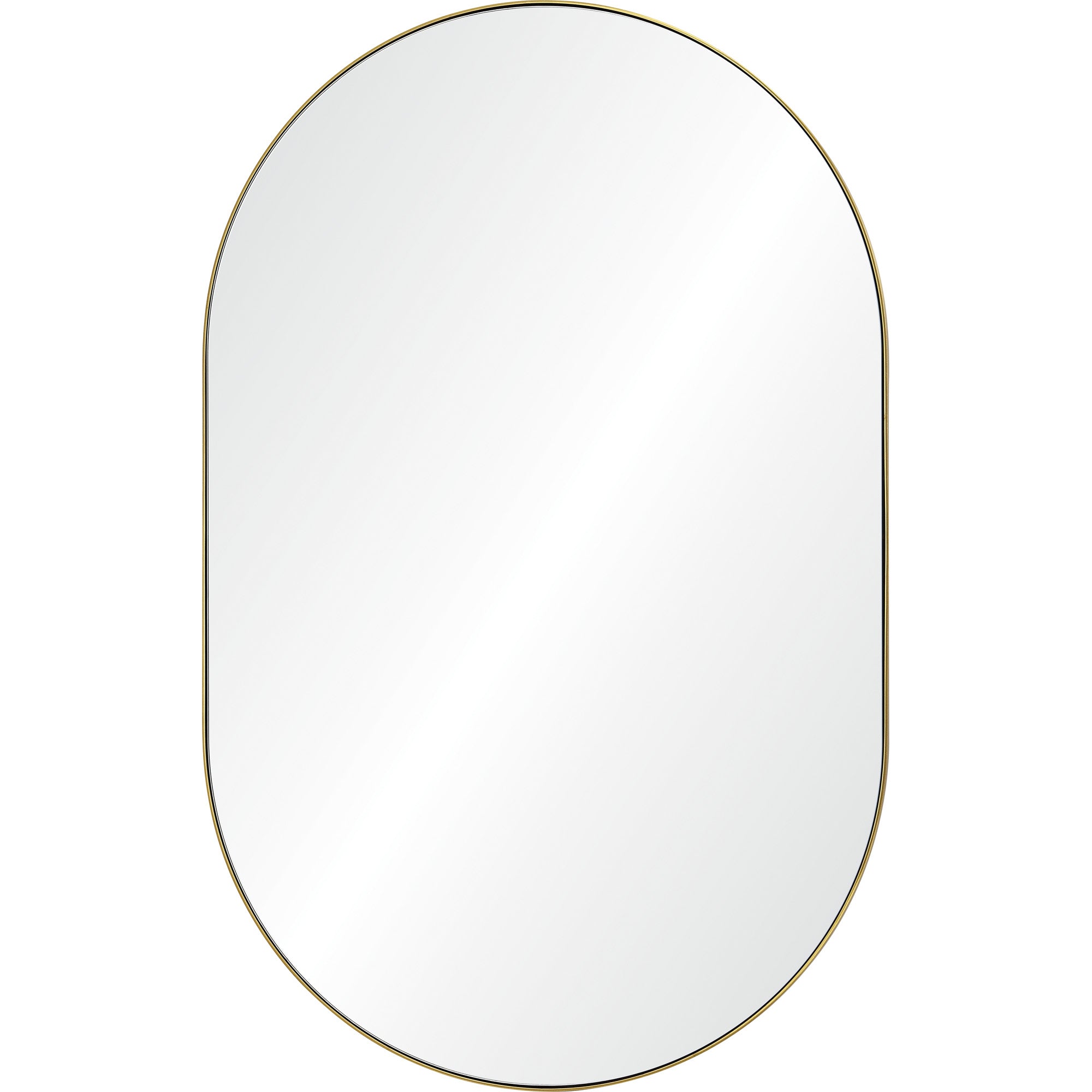 Renwil Beckah 40" Tall Oval Wall Mirror - Yellow