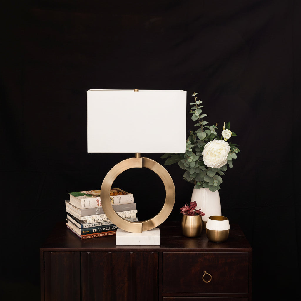 Renwil Skylar 27" Length Table Lamp - Antique Brass