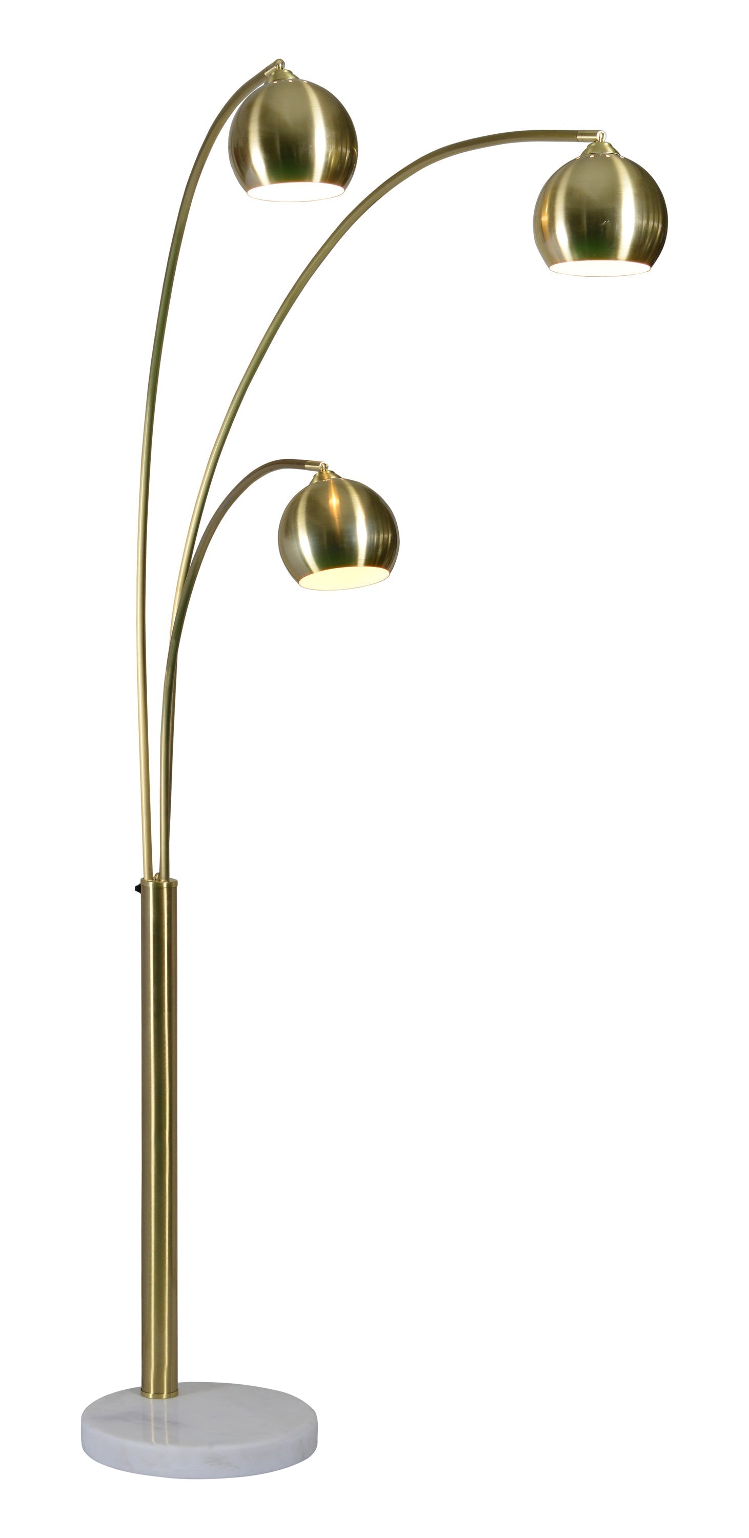 Renwil Dorset 83" Length Floor Lamp - Satin Brass