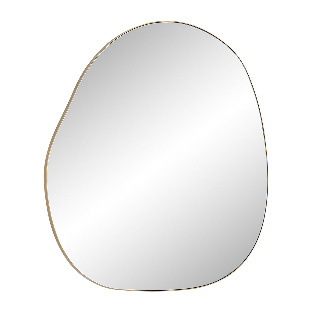 Renwil Peony 45" Tall Irregular Round Mirror - Burnished Brass